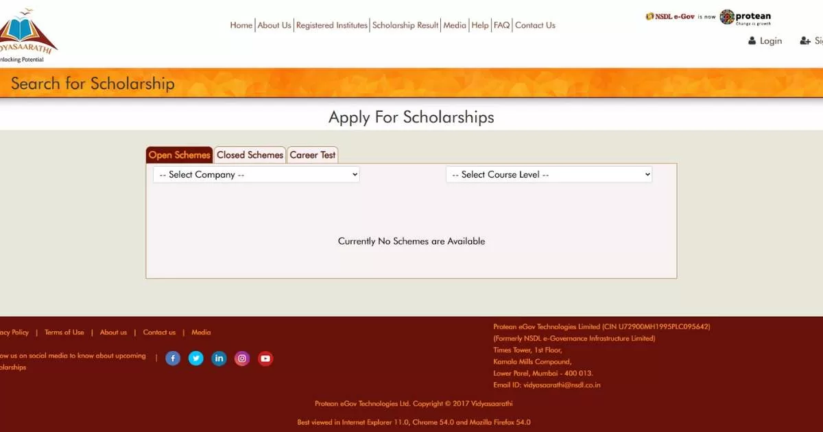 Vidyasaarathi Scholarship 2023